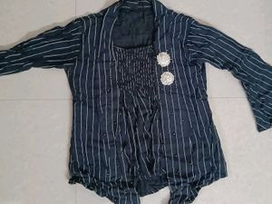 Striped top with Embellishments