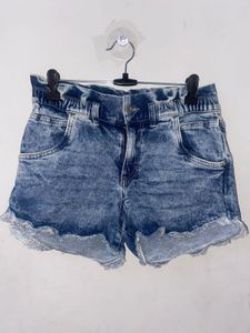 Distressed Denim Shorts