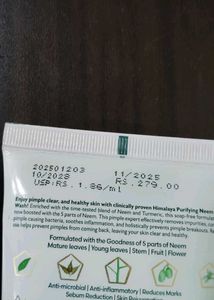 Himalaya Purifying Neem Face Wash(Pack of 2)