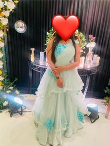 Elegant Light Blue Ethnic Gown