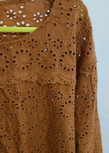 Brown full sleeves top