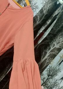 Elegant Coral Midi Dress