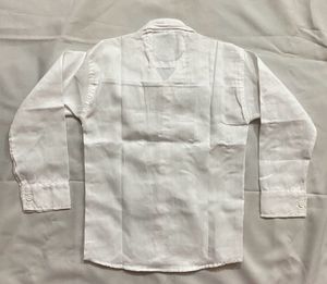 Boys White Full Sleeves Shirt