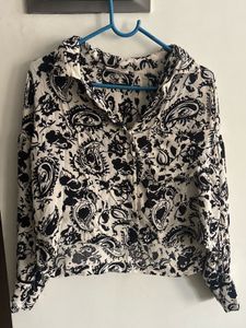 Stylish Paisley Print Button-Up Blouse