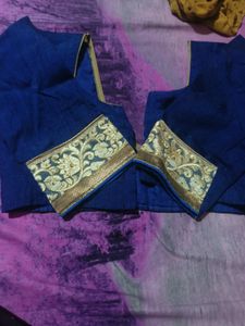 Elegant Blue Saree with Embroidered Dupatta