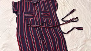 Striped Maxi Shirt Dress
