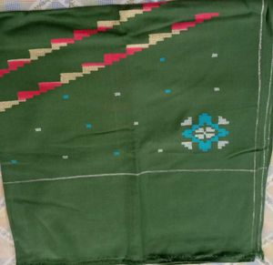Green embroidered shawl