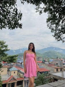 Pink Tiered Mini Dress