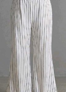 Pinstripe Wide-Leg Pant