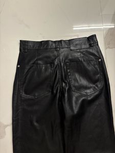 Bershka Black Faux Leather Pants