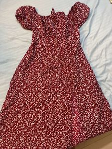 Floral Print Off-Shoulder Dress