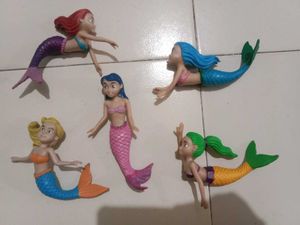 Set of 5 Mermaid Figurines