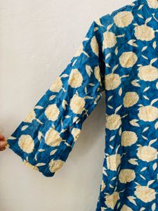 BLUE FLORAL SHORT KURTI 🧿🦋