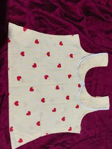 Cute Yellow Heart Print Blouse