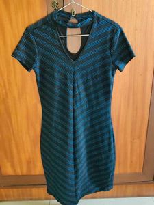Sparkly Striped Mini Dress