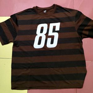 Retro inspired oversized striped tea