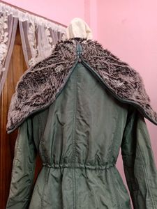 💚Olive Green Fur Hooded Jacket💚