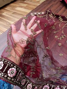 Bridal Velvet Lehenga with stitched blouse 🤌