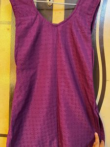Stylish Purple Textured Blouse