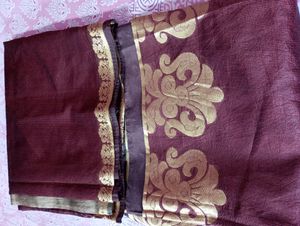 Maroon & Gold Sari