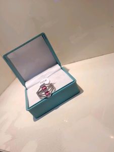 Zirconia Diamond Ring Pure Silver 925(Wt: 4.500gm)