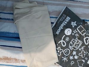 Flowy Cream A-Line Midi Skirt
