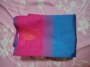 Offer price : New Vibrant Pink & Blue Saree