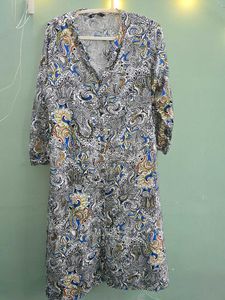 Chic Paisley Print Button-Down Dress