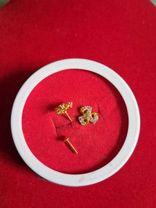 Charming Heart Stud Earrings gold 22crt