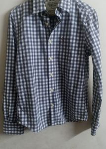 Blue Gingham Checkered Shirt