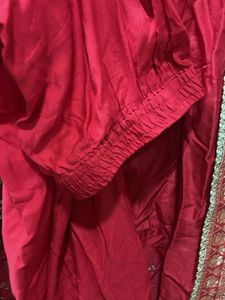 Elegant Red &amp; Gold Ethnic Suit
