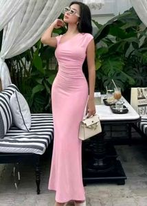 ✨Elegant pink ruched maxi dress✨