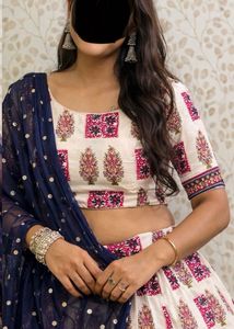 Elegant Floral Print Lehenga Choli Set