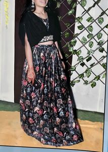1 black Elegant Ethnic Lehenga Choli Set