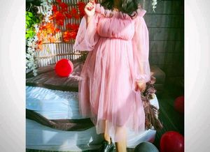 Chic Pink Tulle Off-Shoulder Dress