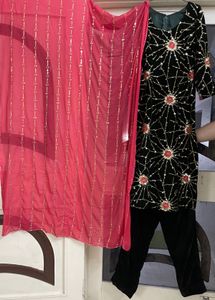 Velvet Suit With Dupatta