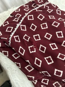 Elegant Maroon Kurta Set with Dupatta