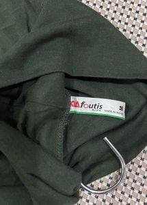 Olive turtle neck, cotton top