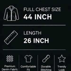 Men’s XL Premium Black Denim Jacket