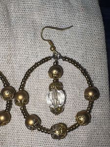 Elegant Gold Layered Beaded Necklace Set