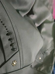 Stylish Grey Pants with Embellished Pockets