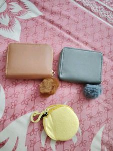 25.Cute Wallets with Pom Poms