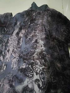 Elegant Velvet Burnout Tunic