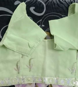 Embroidered Pastel Green Blouse