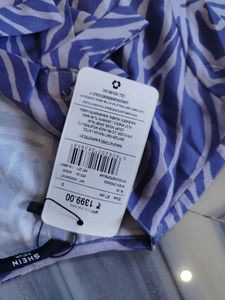 Shein Zebra Print Top with Lace Trim
