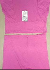 Vibrant Pink Crop Top &amp; Mini Skirt Set