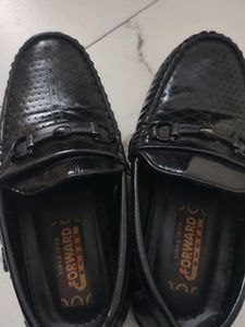 kid's Black Patent Leather Loafers