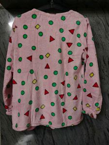 Cute Pink Geometric Print Top