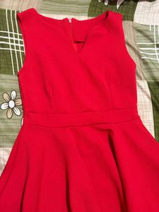 Red Flared Fit and Flare Dress