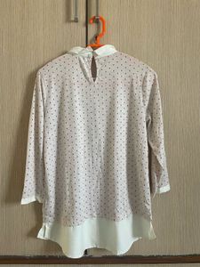 formal and casual Polka Dot Layered Tunic